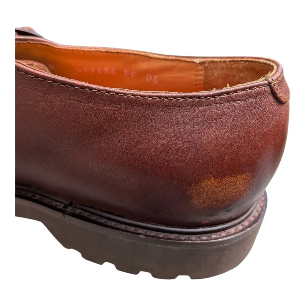 Florshiem Imperial Single Monk Strap Brown Leather Shoe Size 9D Dress Casual